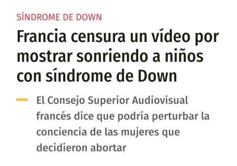Frantziak bideo bat zentsuratu du Down sindromea duten haurrak irribarrez erakusteagatik Frantziak bideo bat zentsuratu du Down sindromea duten haurrak irribarrez erakusteagatik