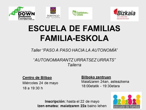 "Autonomiarantz urratsez urrats” Familia eskola "Autonomiarantz urratsez urrats” Familia eskola