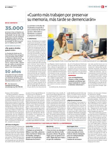 El síndrome de Down llega al Alzheimer El síndrome de Down llega al Alzheimer