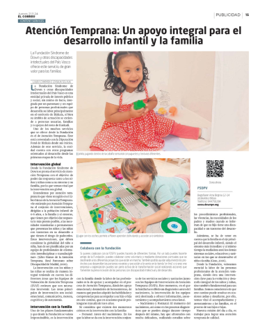 El Correo destaca nuestra labor en Atención Temprana El Correo destaca nuestra labor en Atención Temprana