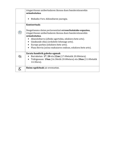 Aste Nagusia 2025erako irisgarritasun-neurrien zerrenda kontsulta dezakezu jada Aste Nagusia 2025erako irisgarritasun-neurrien zerrenda kontsulta dezakezu jada