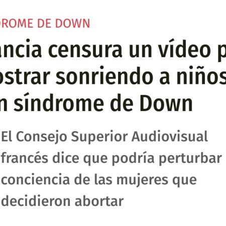 Frantziak bideo bat zentsuratu du Down sindromea duten haurrak irribarrez erakusteagatik