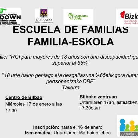 Familia eskola "Desgaitasuna duten pertsonentzako DBE"