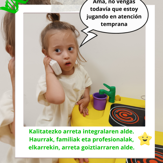 Haurrak, familiak eta profesionalak, elkarrekin arreta goiztiarraren alde